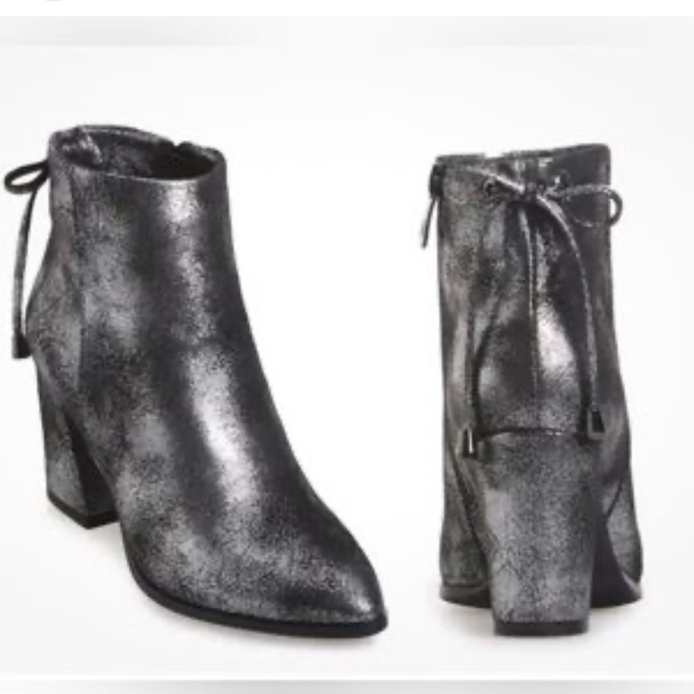Monroe & Main Women’s Marble Ankle Booties Silver/Black